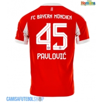 Camisa de time de futebol Bayern Munich Aleksandar Pavlovic #45 Replicas 1º Equipamento 2025-26 Manga Curta